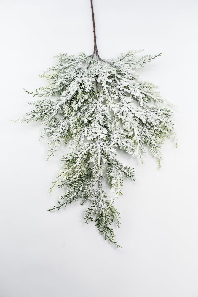 Winter cedar spray with snow - Greenery MarketXS701-GW