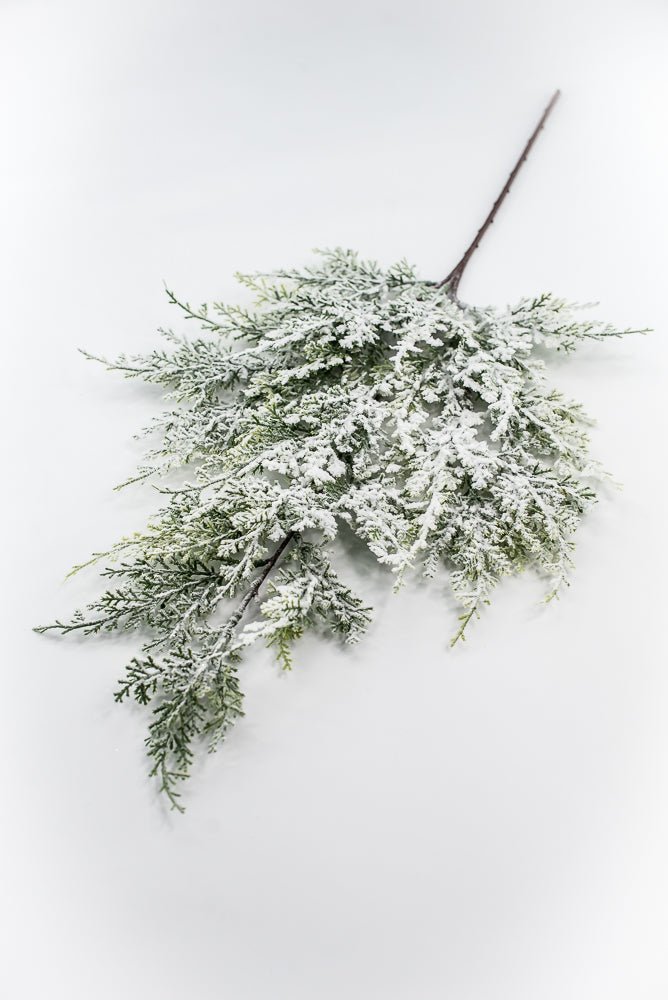 Winter cedar spray with snow - Greenery MarketXS701-GW