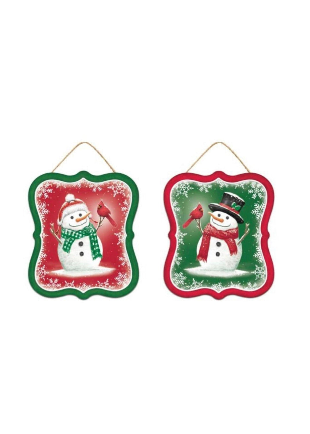 Winter snowman signs x 2 signs - Greenery MarketChristmasMD1169