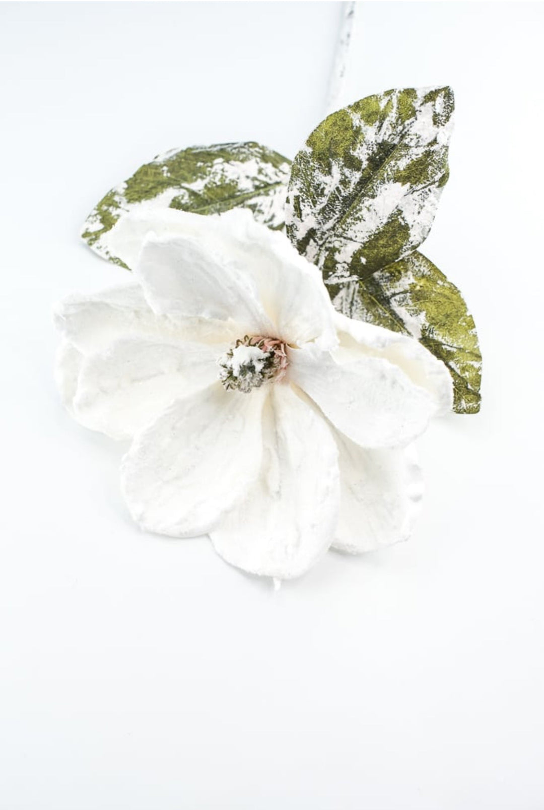 Winter, snowy magnolia stem - Greenery MarketArtificial Flora6133 - W