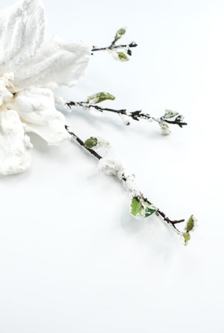 Winter, snowy magnolia stem - Greenery MarketArtificial FloraXS725 - W