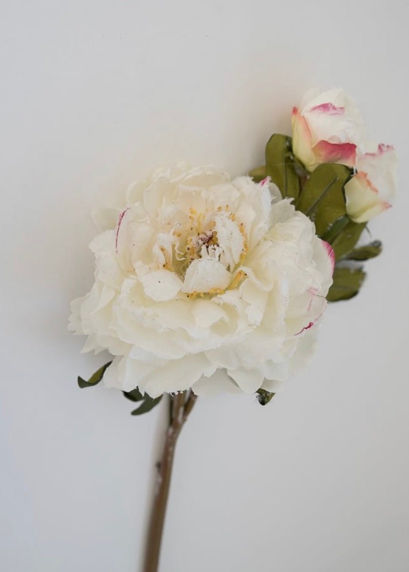 Winter white, snowy, peony spray - Greenery Marketartificial flowers174014