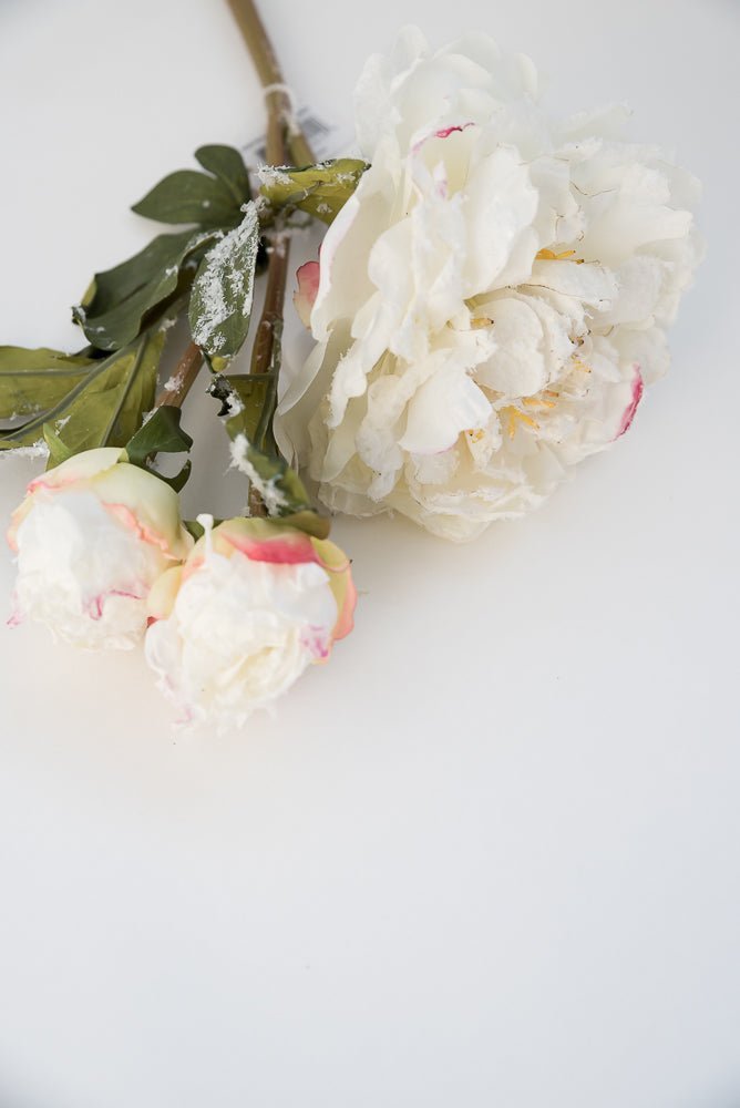 Winter white, snowy, peony spray - Greenery Marketartificial flowers174014