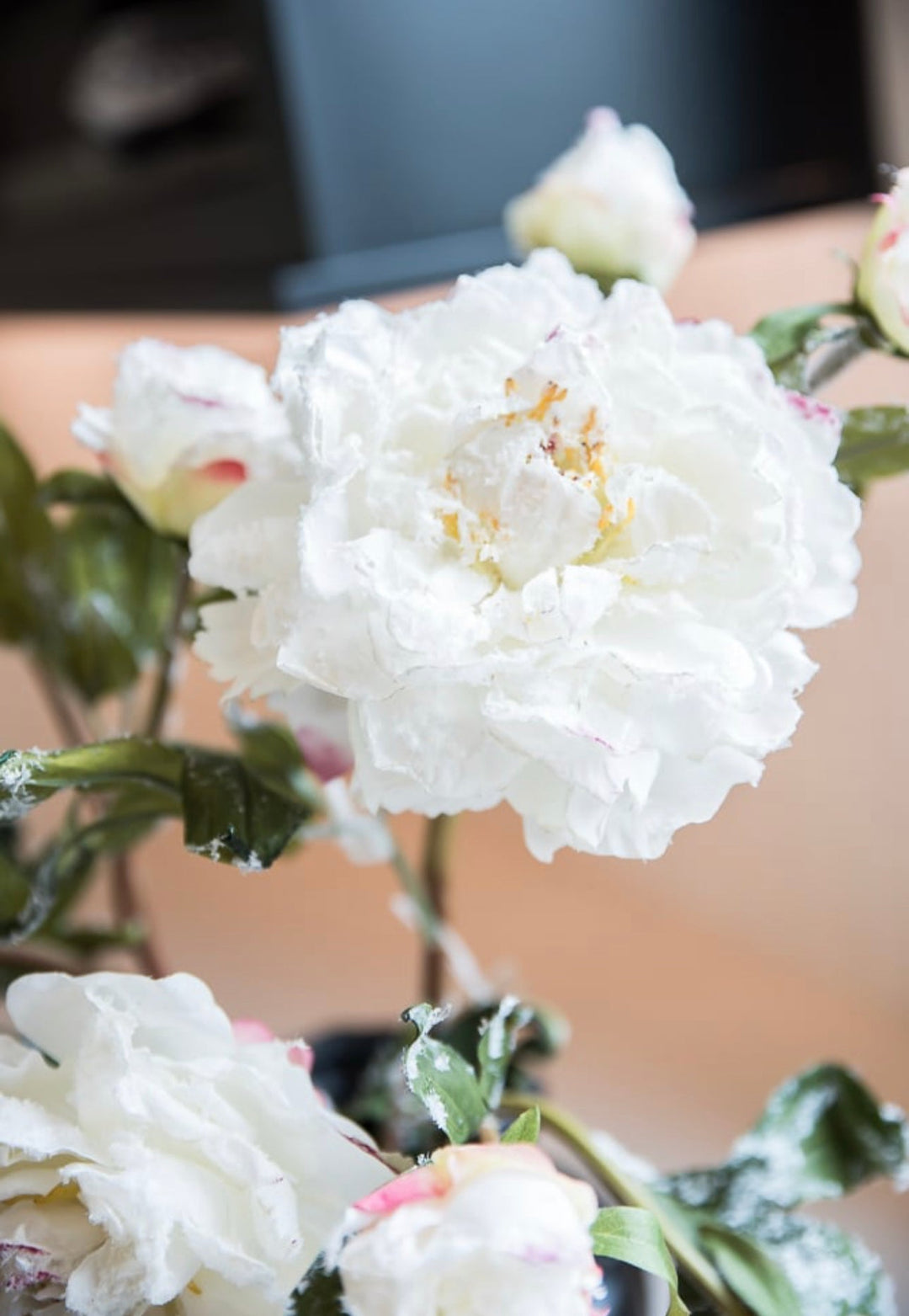 Winter white, snowy, peony spray - Greenery Marketartificial flowers174014