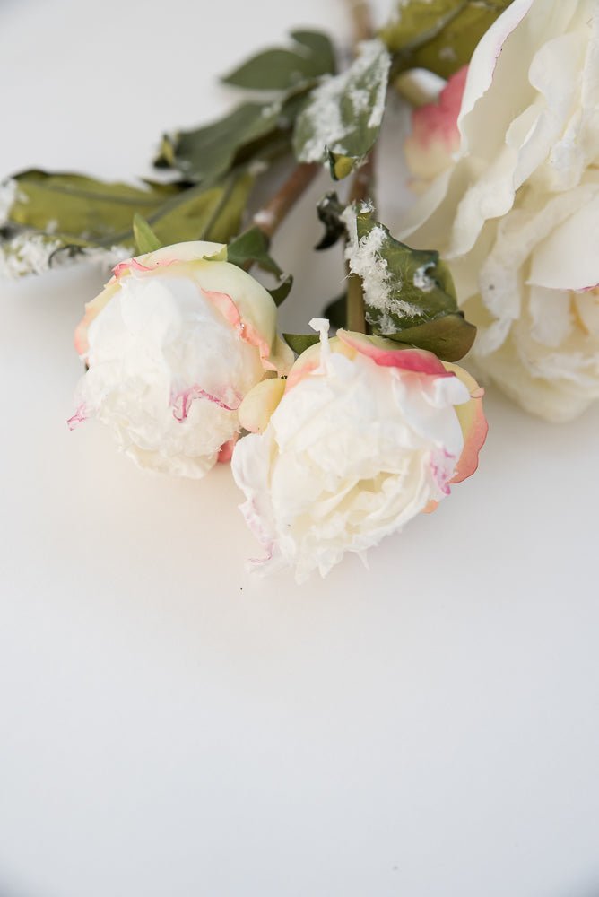 Winter white, snowy, peony spray - Greenery Marketartificial flowers174014