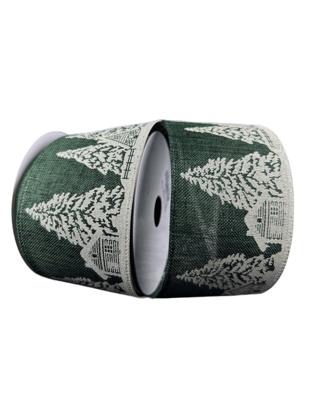 Woods cabin and trees wired ribbon , 2.5" - Greenery MarketRibbons & Trim76435 - 40 - 07