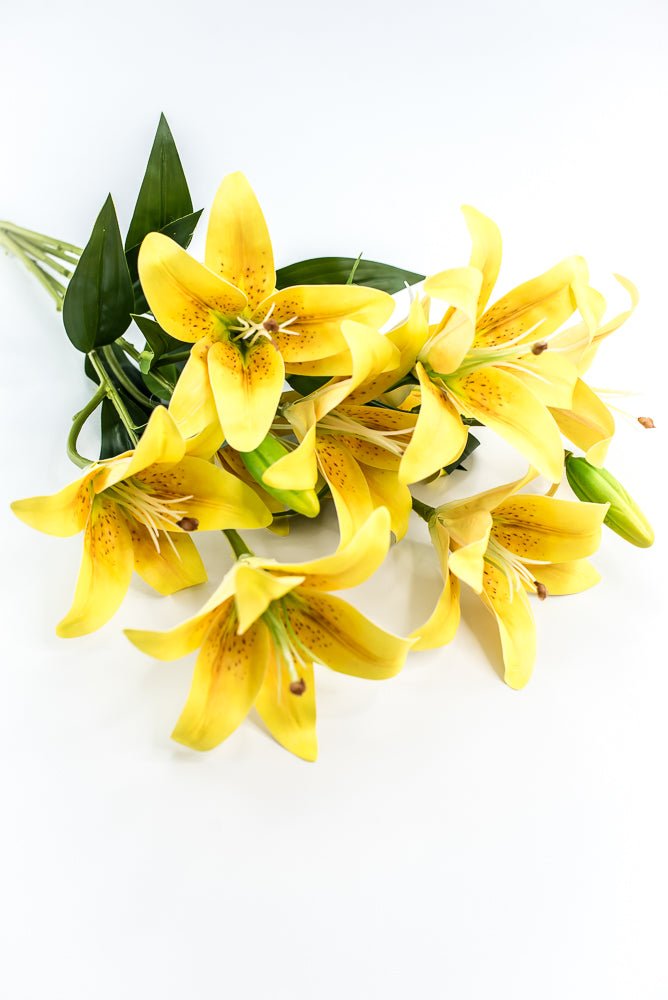 Yellow, Artificial, Lily Bush - Greenery MarketArtificial Flora35148YW