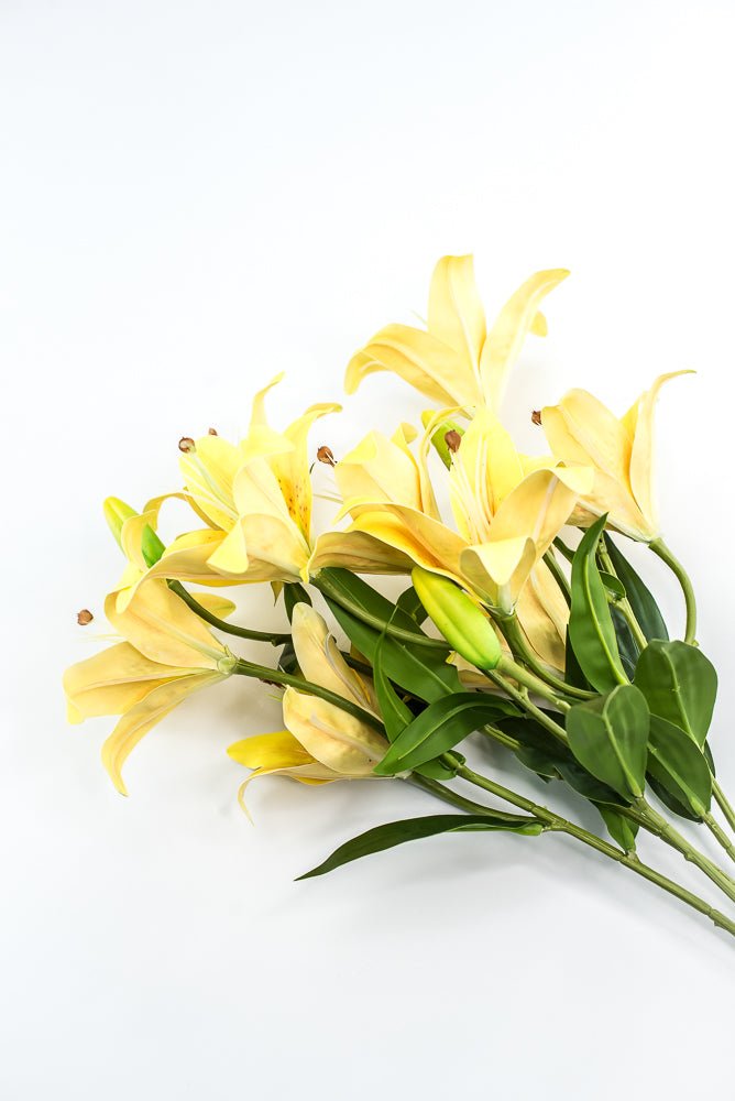 Yellow, Artificial, Lily Bush - Greenery MarketArtificial Flora35148YW