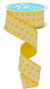 Yellow basket weave wired Ribbon 1.5” - Greenery MarketWired ribbonRGE138929