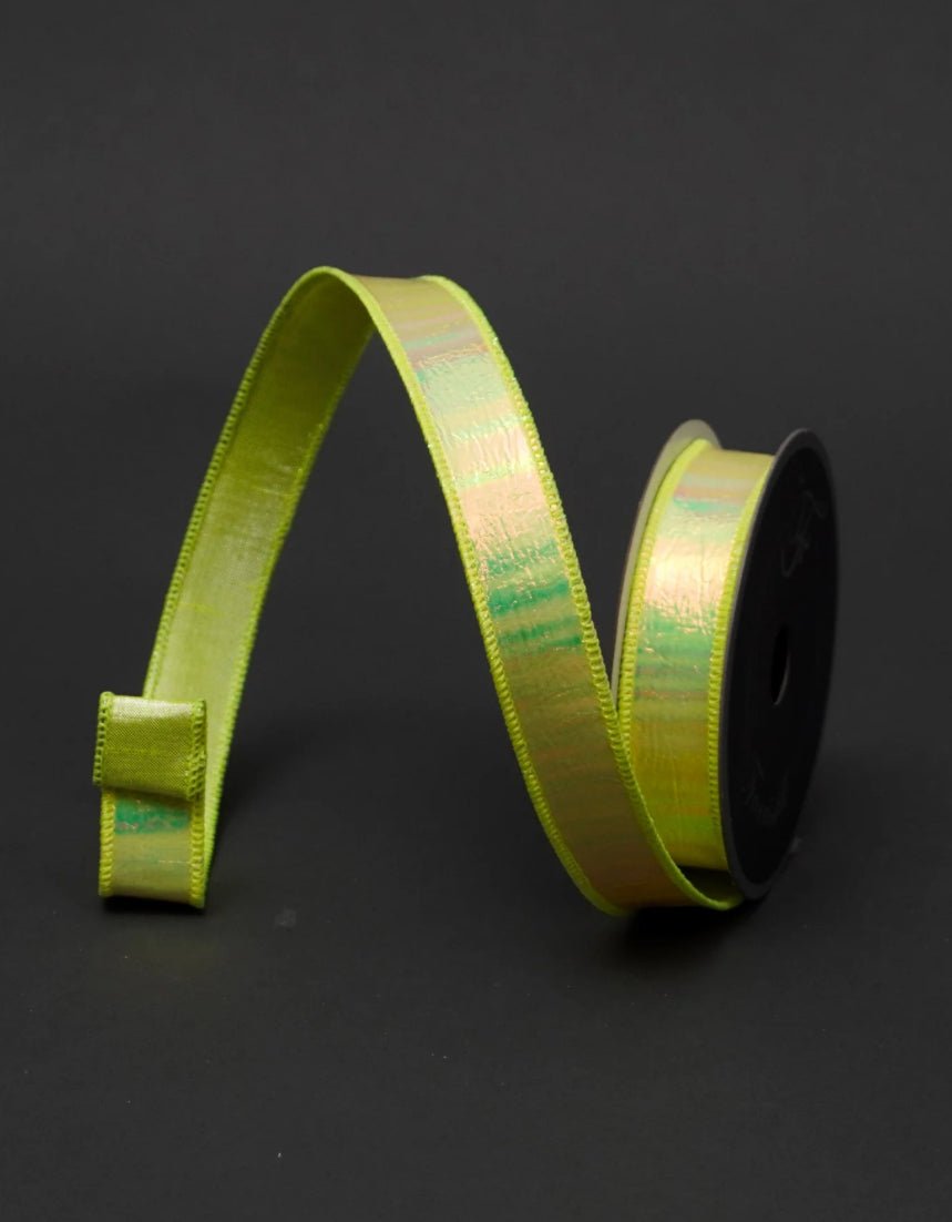 Electricity Ribbons Yellow Electric Farrisilk Wired Ribbon - 1