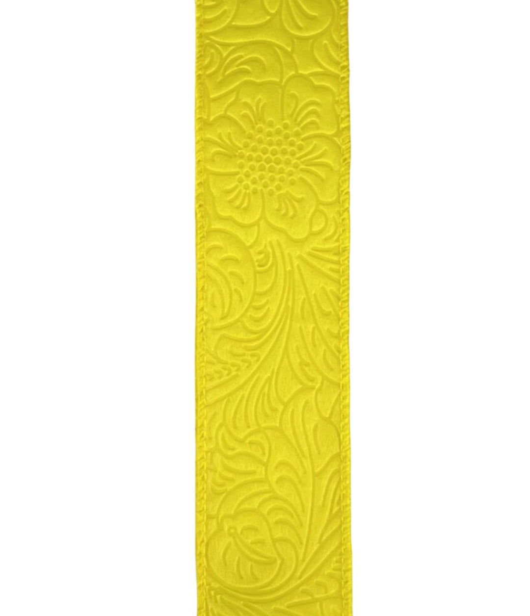 Yellow embossed 1.5” wired ribbon - Greenery MarketWired ribbon42466-09-22