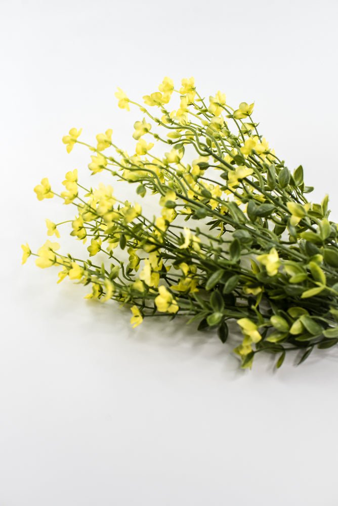 Yellow filler flower and greenery bush - Greenery Marketartificial flowers83416-YEL