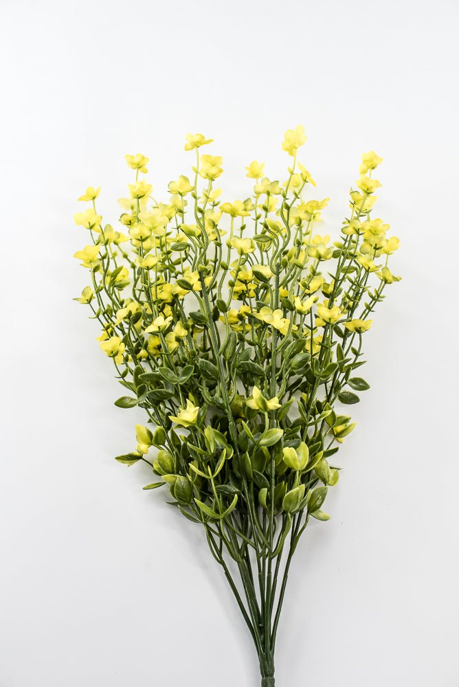 Yellow filler flower and greenery bush - Greenery Marketartificial flowers83416-YEL