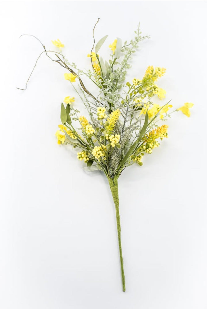 Yellow Lavender Berry Filler Spray - 23" - Greenery Market60919-YEL