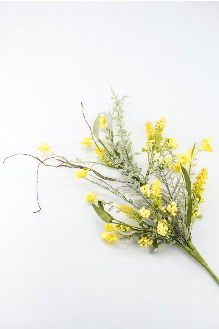 Yellow Lavender Berry Filler Spray - 23" - Greenery Market60919-YEL
