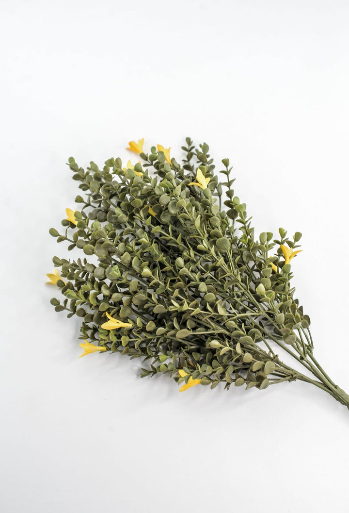 Yellow Mini Flower And Eucalyptus Bush - Greenery Market85272-YEL