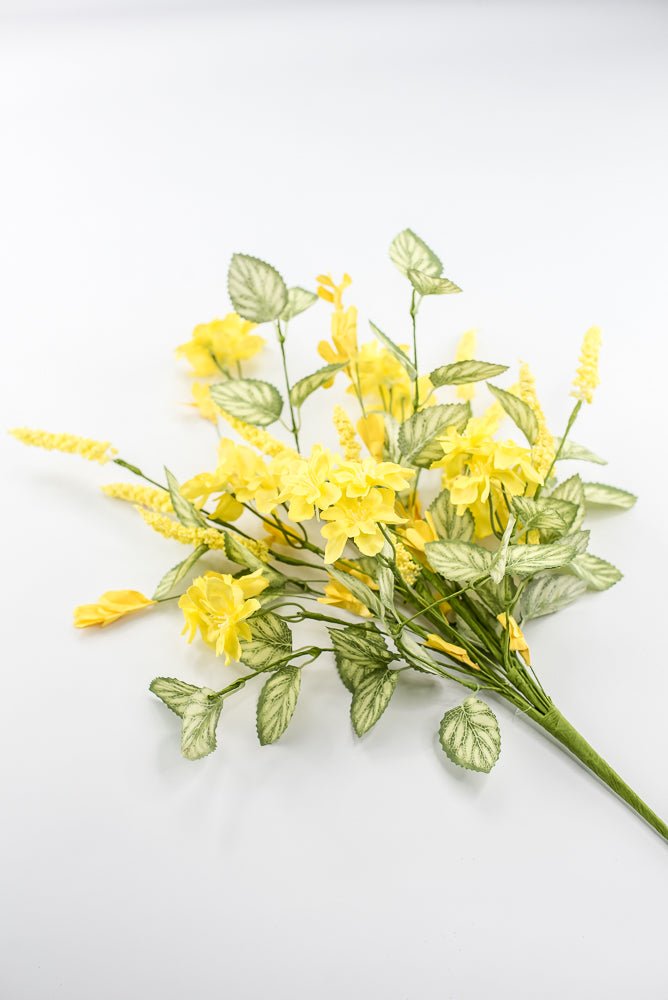 Yellow Mixed Spring Blossom Bush - 21" - Greenery MarketArtificial Flowers40394-YW