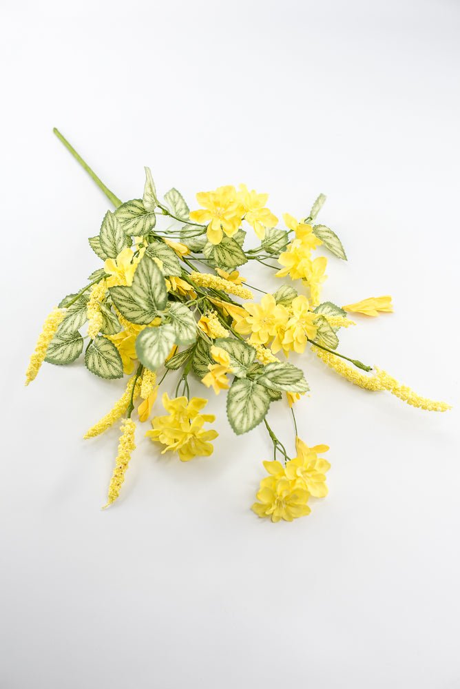 Yellow Mixed Spring Blossom Bush - 21" - Greenery MarketArtificial Flowers40394-YW