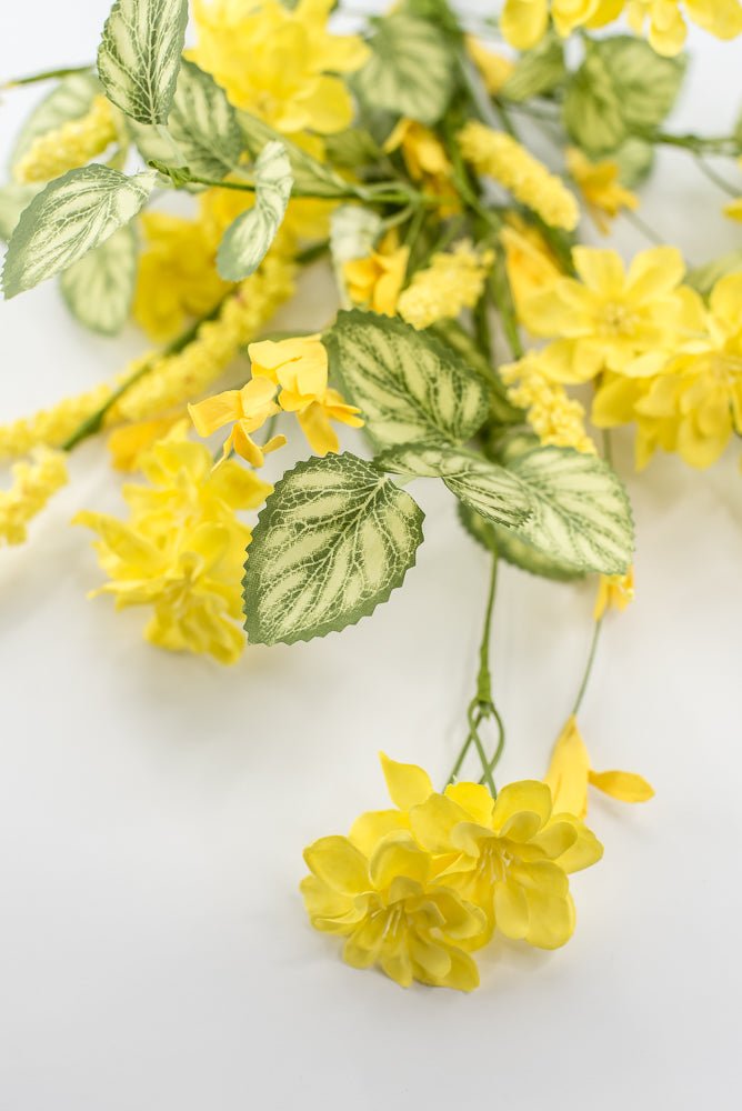 Yellow Mixed Spring Blossom Bush - 21" - Greenery MarketArtificial Flowers40394-YW
