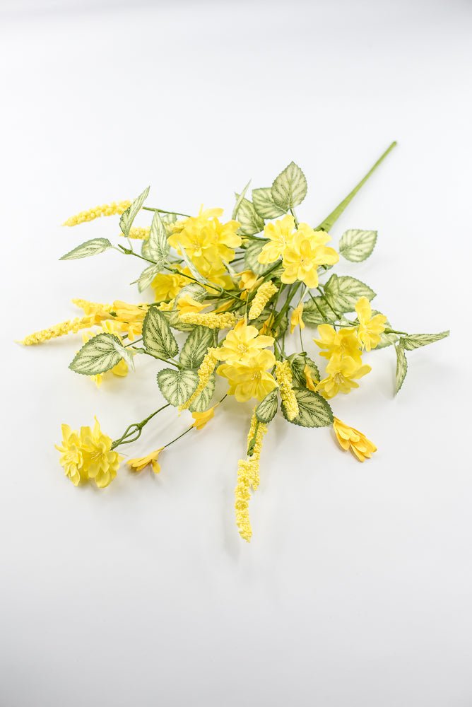 Yellow Mixed Spring Blossom Bush - 21" - Greenery MarketArtificial Flowers40394-YW
