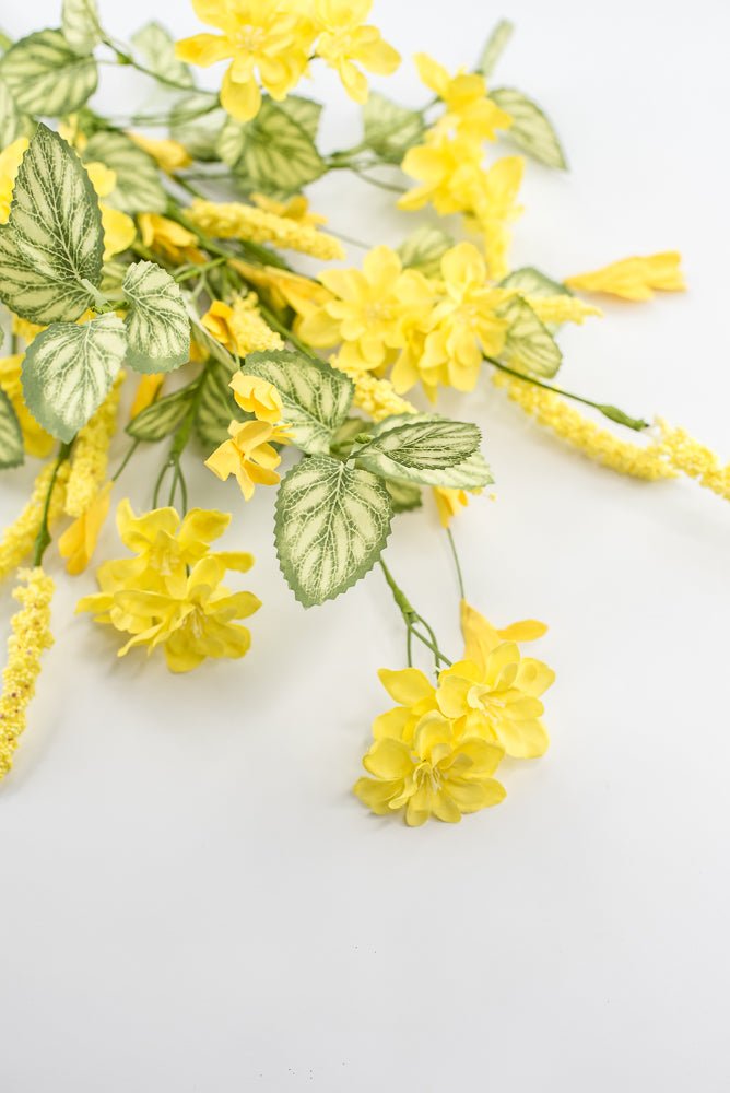 Yellow Mixed Spring Blossom Bush - 21" - Greenery MarketArtificial Flowers40394-YW