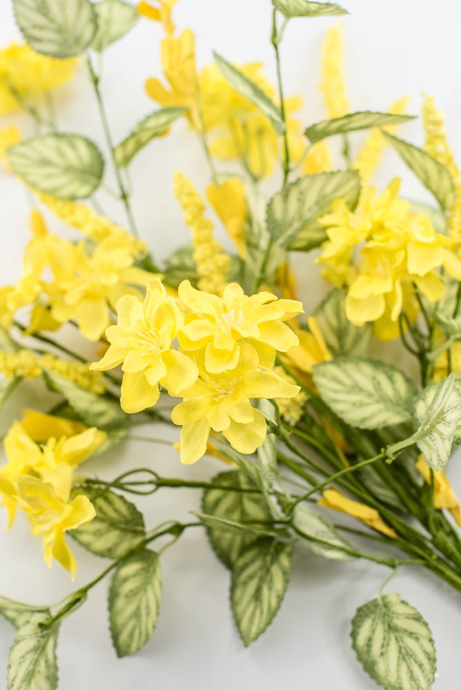 Yellow Mixed Spring Blossom Bush - 21" - Greenery MarketArtificial Flowers40394-YW