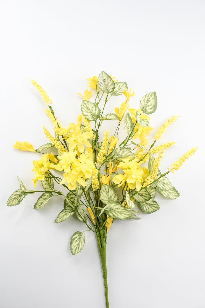 Yellow Mixed Spring Blossom Bush - 21" - Greenery MarketArtificial Flowers40394-YW