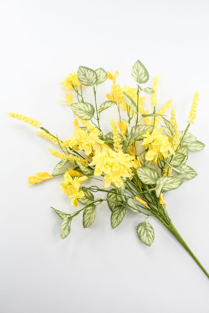 Yellow Mixed Spring Blossom Bush - 21" - Greenery MarketArtificial Flowers40394-YW