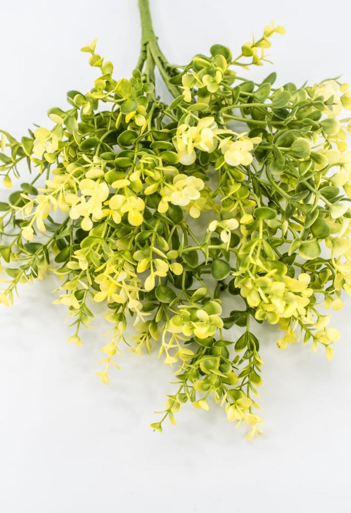 Yellow Plastic Eucalyptus Bush - 17" - Greenery Market65467-YEL