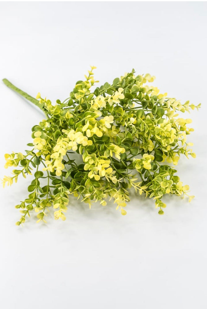 Yellow Plastic Eucalyptus Bush - 17" - Greenery Market65467-YEL
