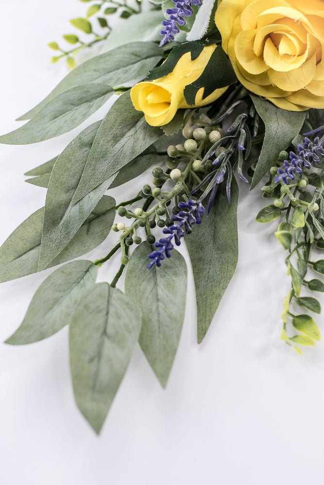 Yellow rose spray and greenery - Greenery Market84971-YEL