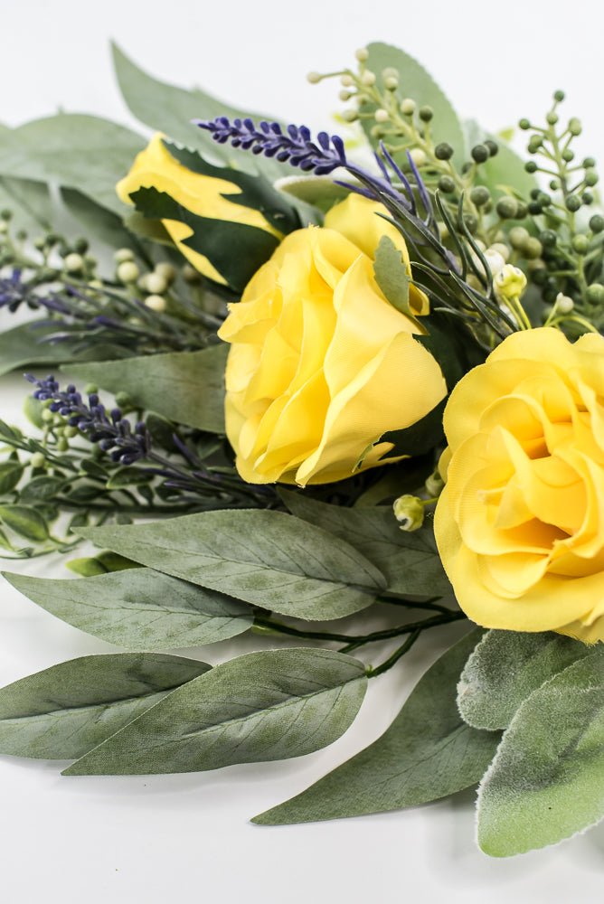 Yellow rose spray and greenery - Greenery Market84971-YEL