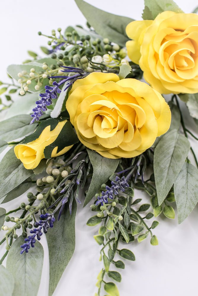 Yellow rose spray and greenery - Greenery Market84971-YEL