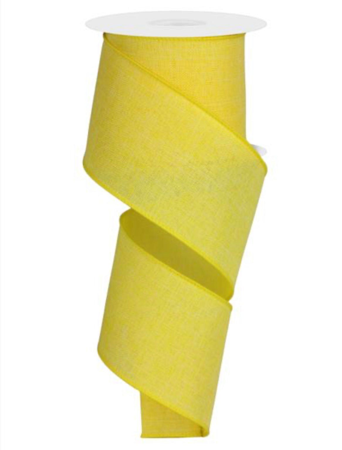 Yellow solid linen wired ribbon 2.5” - Greenery MarketWired ribbonRG127929