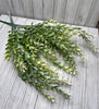 Artificial boxwood, greenery, cream tipped bush x 2 bushes - Greenery Marketgreenery43236