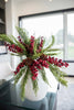 Artificial cedar and red berries branch - Greenery Marketgreenery2826096RD