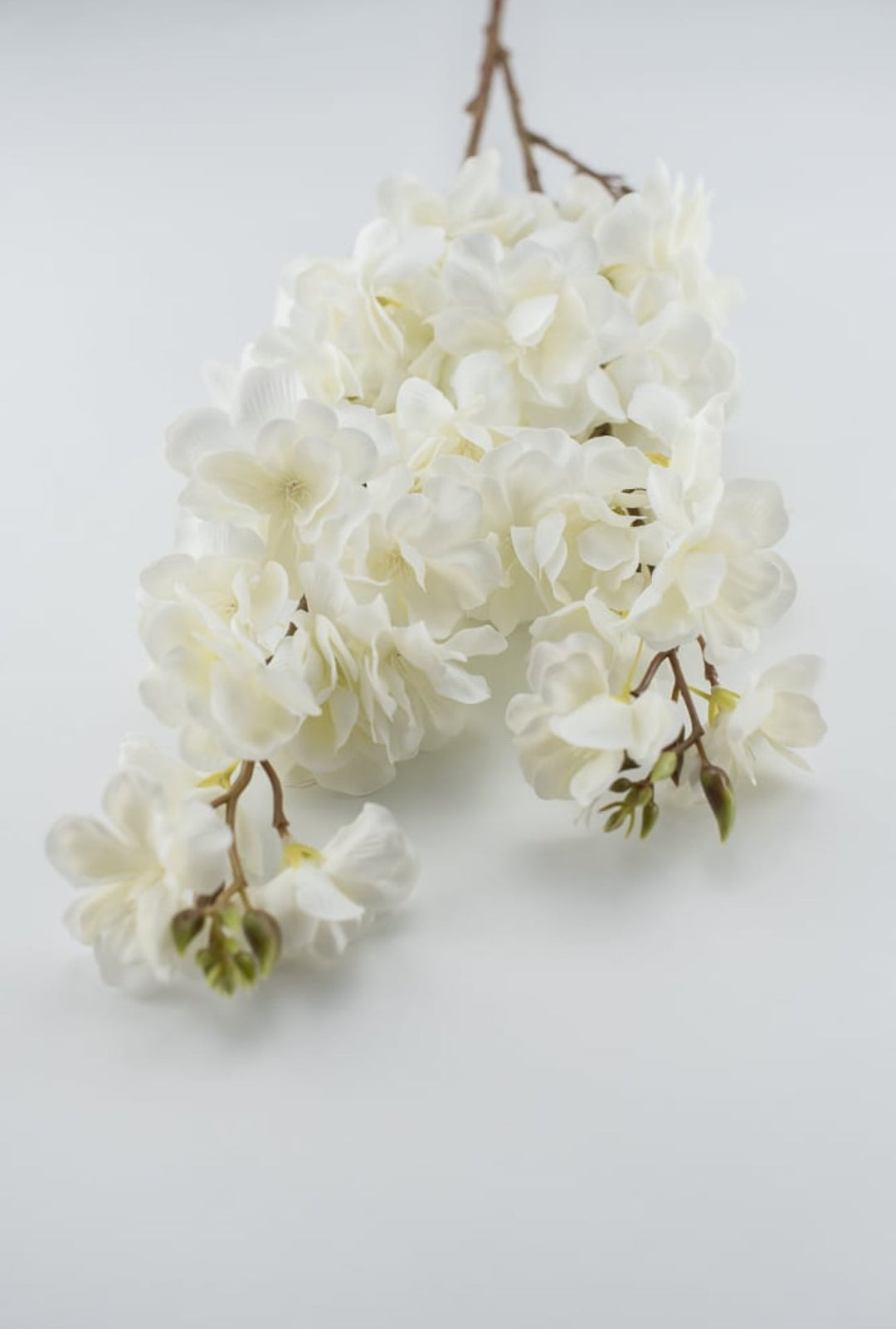 Artificial cherry blossom spray - cream white - real touch - Greenery Market6169-CW