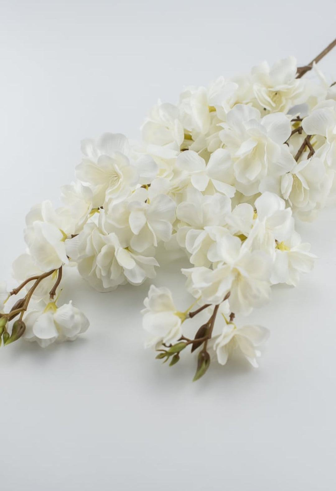 Artificial cherry blossom spray - cream white - real touch - Greenery Market6169-CW