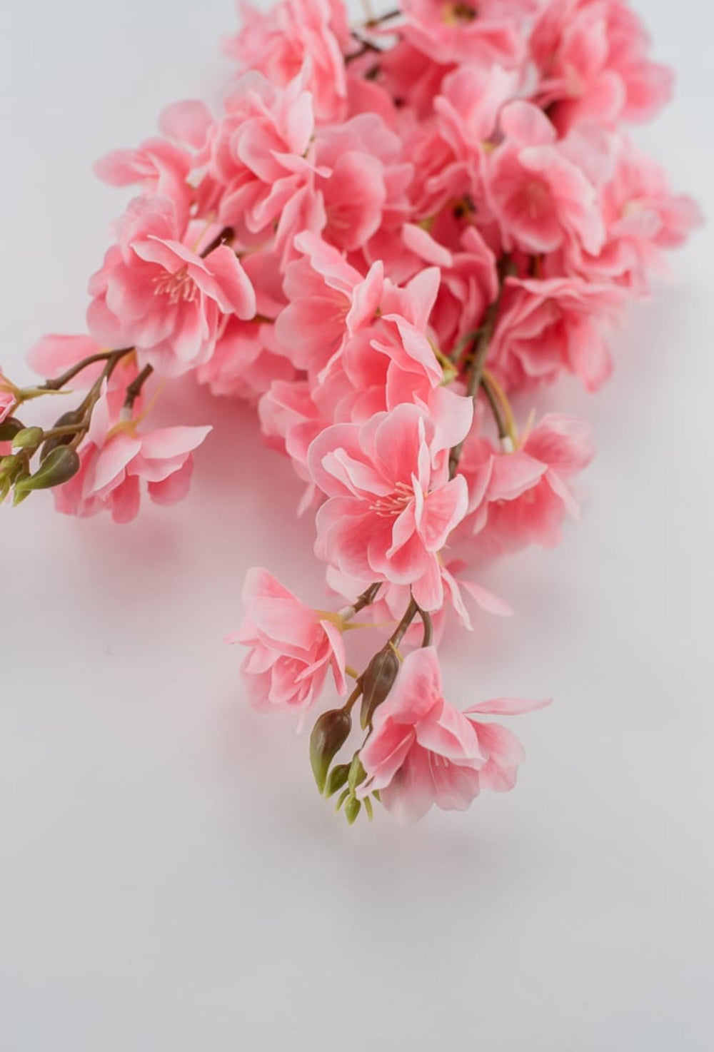 Artificial cherry blossom spray - pink - real touch - Greenery Market6169-P