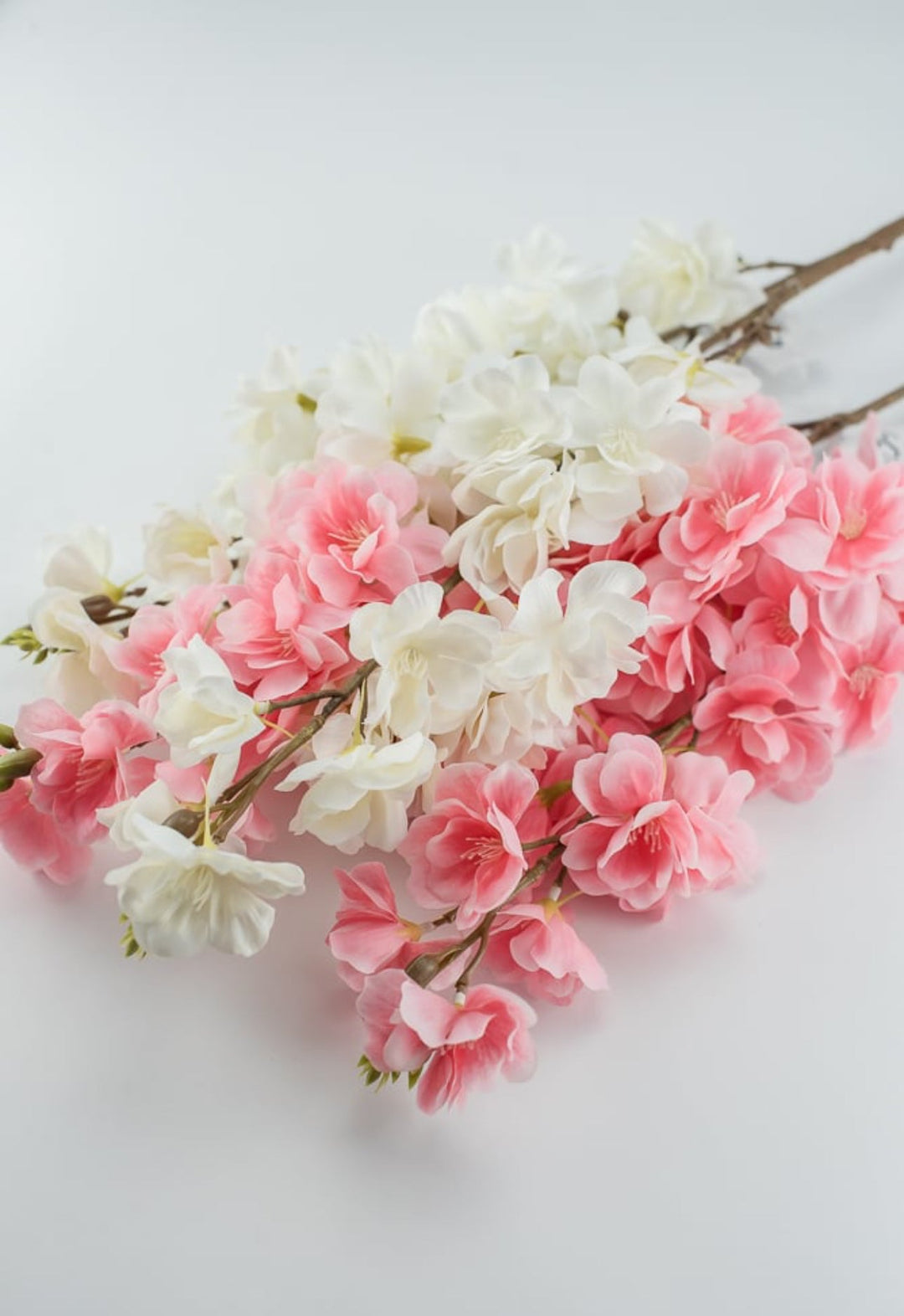 Artificial cherry blossom spray - pink - real touch - Greenery Market6169-P