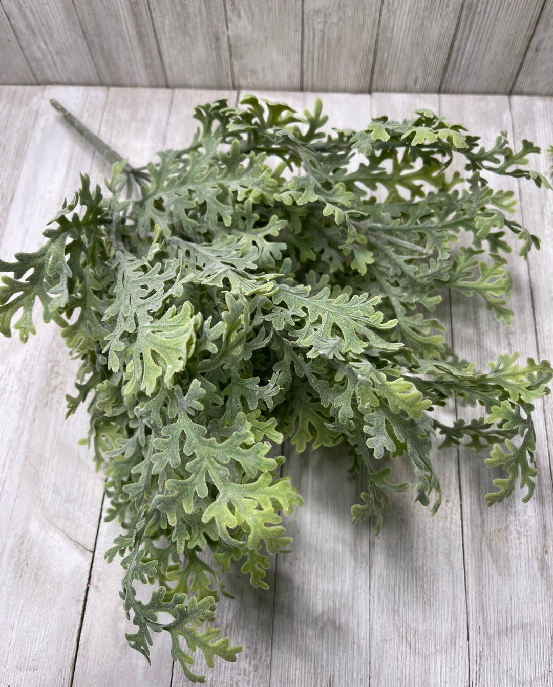 Artificial flocked Dusty Miller bush - Greenery Marketgreenery25890