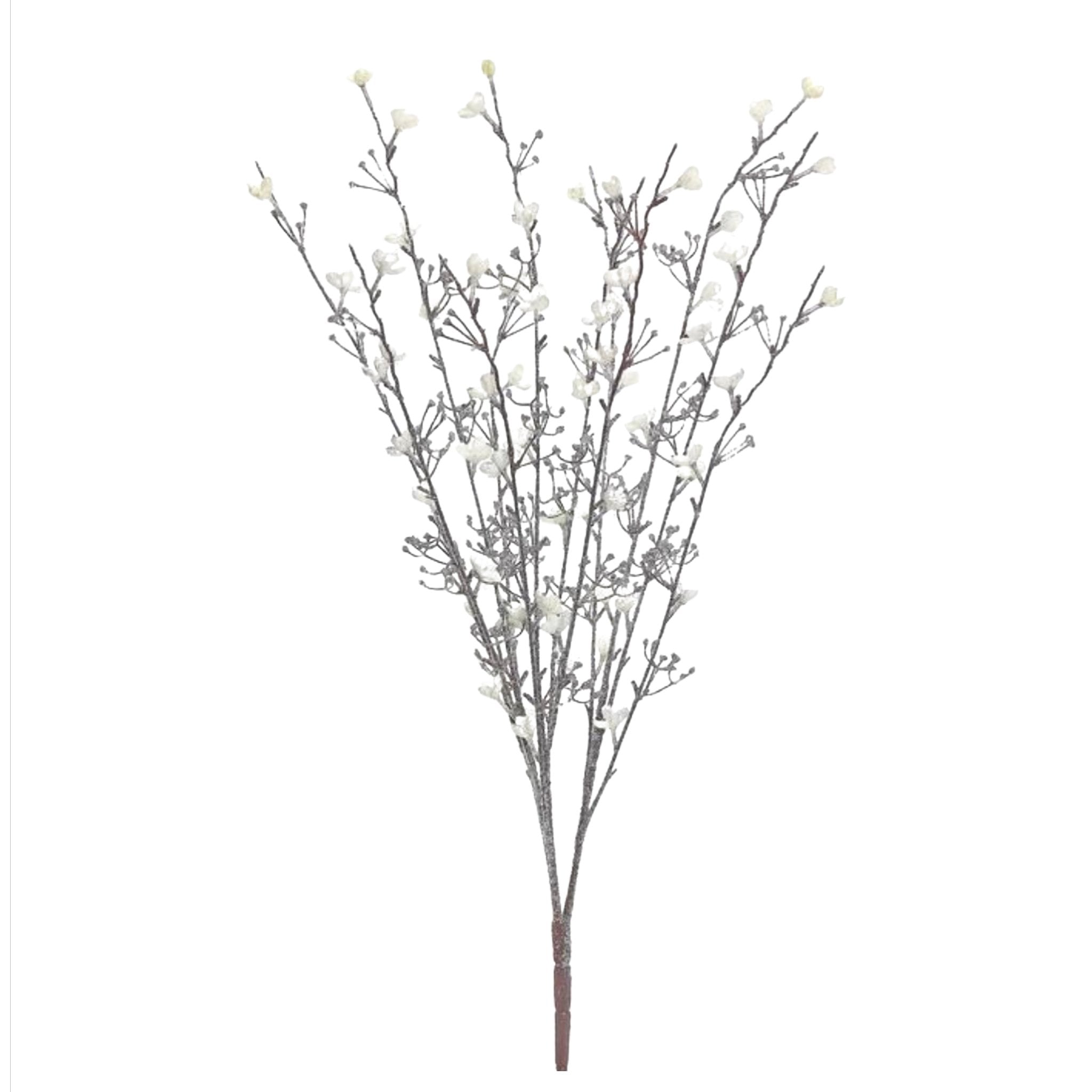 Artificial, glittered, blossom bush - Greenery Marketartificial flowersXG406-SVW