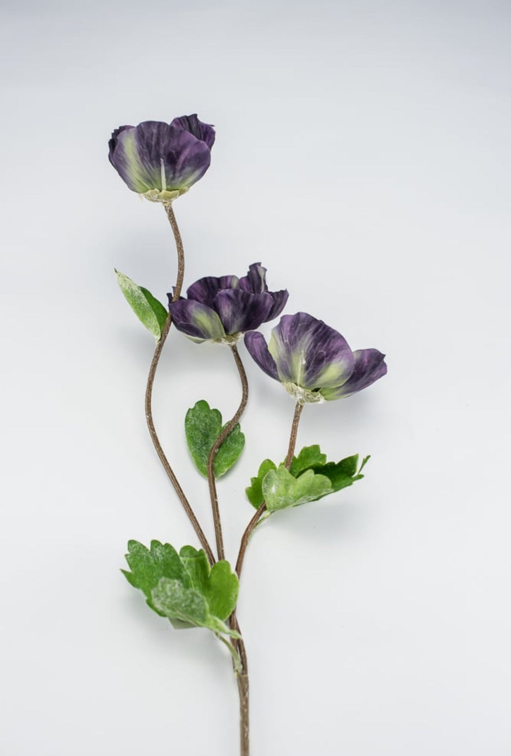 Artificial, green and purple poppy spray - Greenery Marketartificial flowers26720