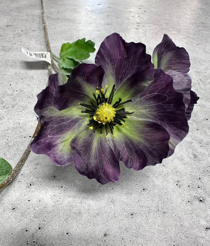 Artificial, green and purple poppy spray - Greenery Marketartificial flowers26720