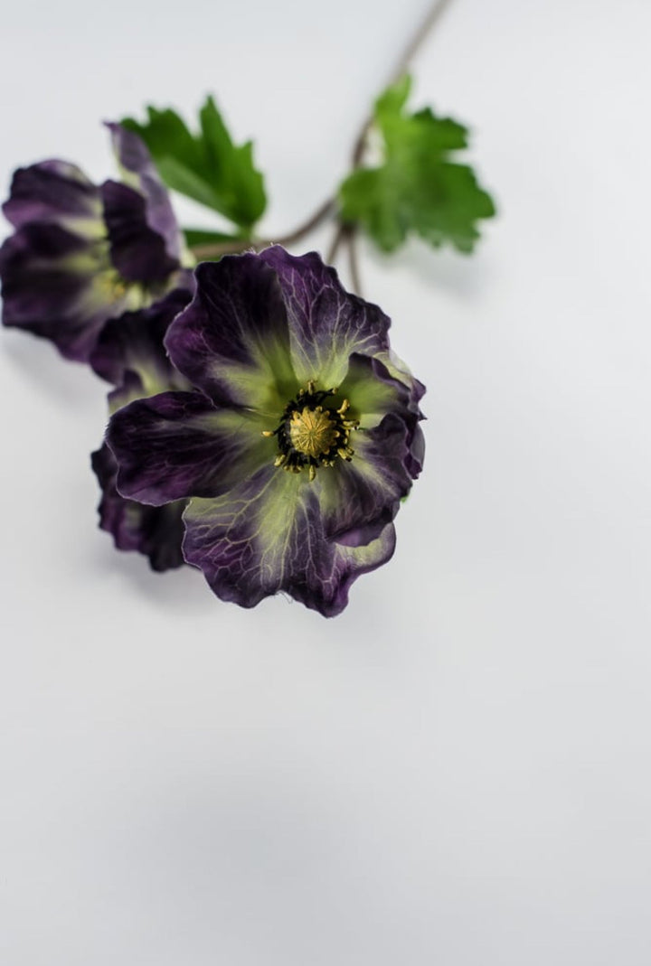 Artificial, green and purple poppy spray - Greenery Marketartificial flowers26720