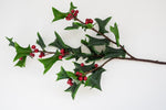 Artificial holly and red berries spray - Greenery Marketgreenery2825147GR