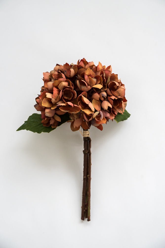 Artificial, hydrangea bundle x 3 rust - Greenery Marketartificial flowers27202