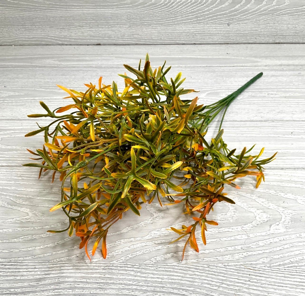 Artificial, mini leaves greenery x 2 bushes orange Greenery Market