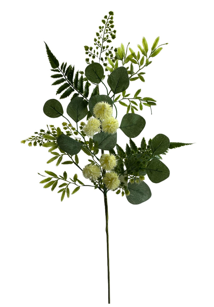 Artificial mixed greenery and fern spray - cream green - Greenery Market