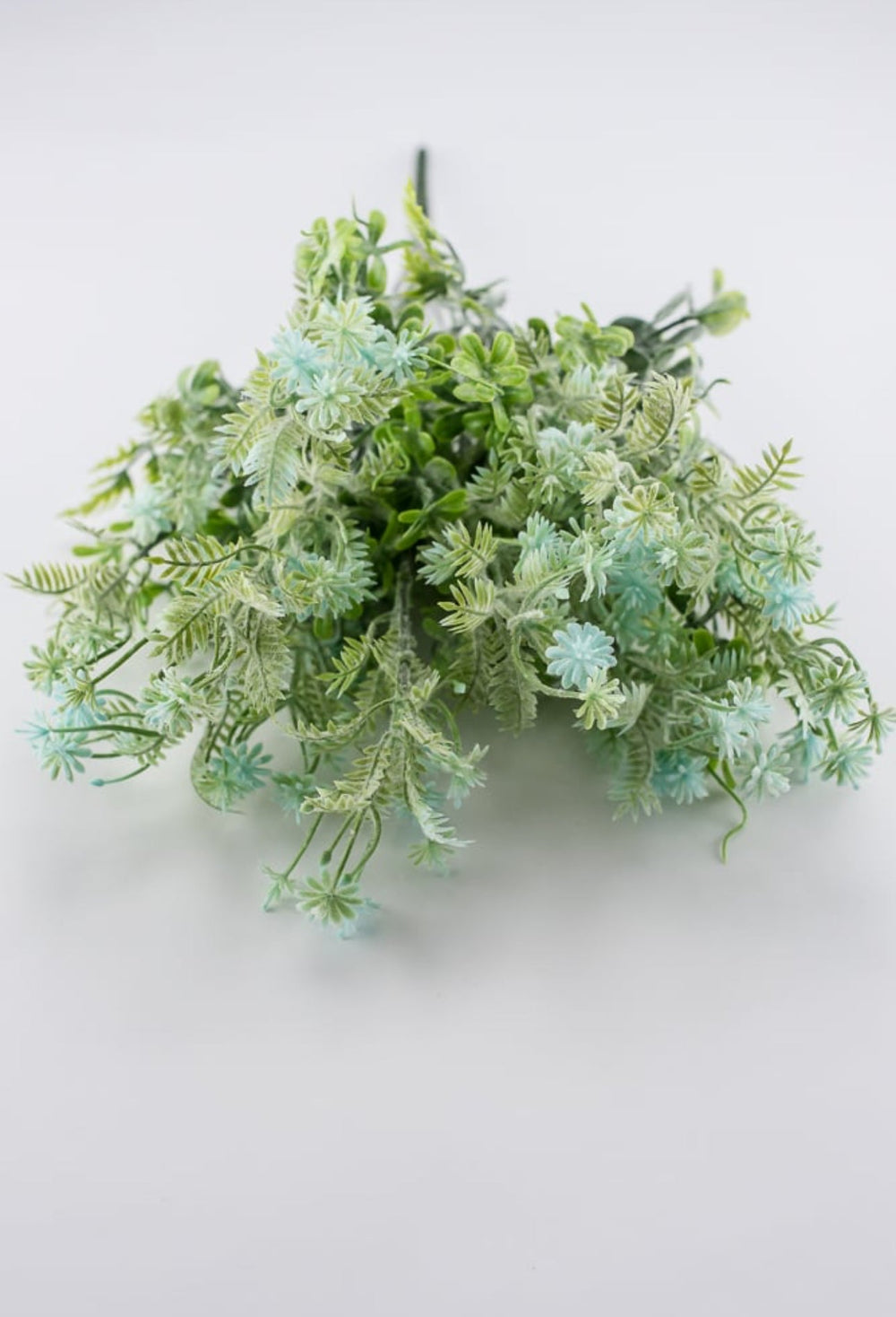 Artificial mixed greenery bush with aqua blue tips - Greenery Marketartificial flowers32021-BL